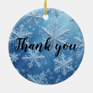 Snow Crystals Ceramic Tree Decoration