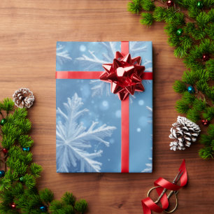 Snow Crystals Wrapping Paper