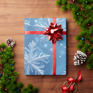 Snow Crystals Wrapping Paper