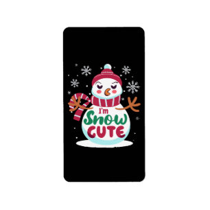 Snow Cute! Embrace the Winter Charm of Christmas Label
