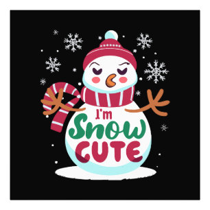 Snow Cute! Embrace the Winter Charm of Christmas Photo Print