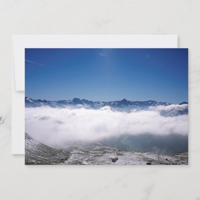 Snow Davos Switzerland Holiday Card (Front)