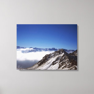 Snow Davos Switzerland Holiday Card Canvas Print