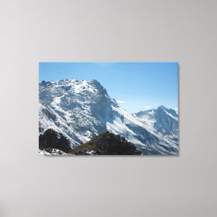 Snow Davos Switzerland Holiday Card Canvas Print