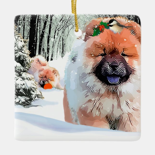 SNOW DAY CHOW ORNAMENT (Front)