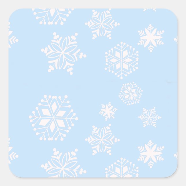 Snow Day Square Sticker (Front)