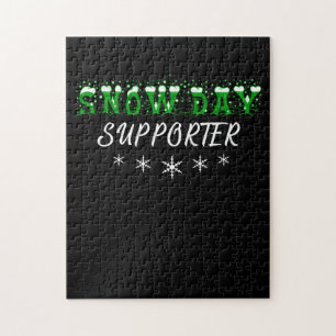 Snow Day Supporter Merry Christmas Jigsaw Puzzle