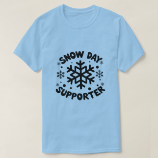 Snow Day Supporter T-Shirt - Winter Snowflake Desi