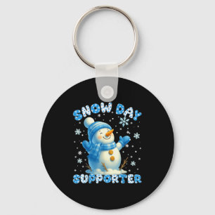 Snow Day Suprter Cute Snowman Snowflake Christmas Key Ring