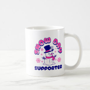 Snow Day Suprter, Funny Teacher Snowman Christmas Coffee Mug