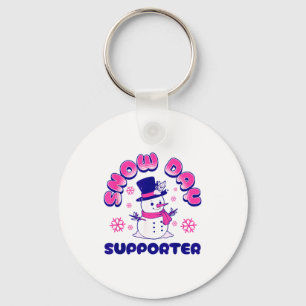 Snow Day Suprter, Funny Teacher Snowman Christmas Key Ring