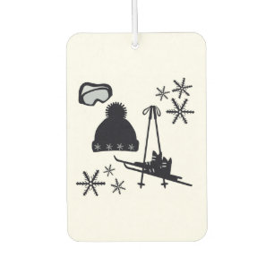 Snow designs of different items car air freshener