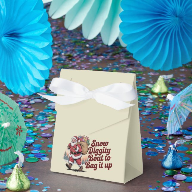 Snow Diggity Bout to Bag It Up 90s Christmas Retro Favour Box (Party)
