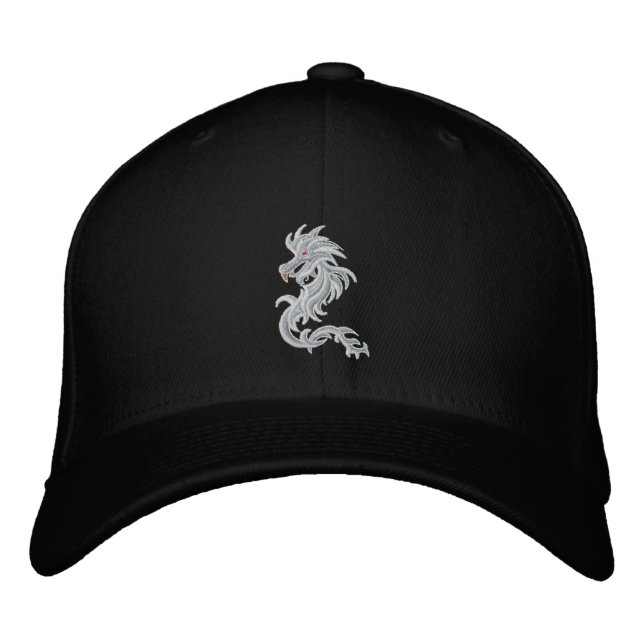 Snow dragon embroidered hat (Front)
