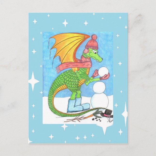 Snow Dragon Postcard (Front)
