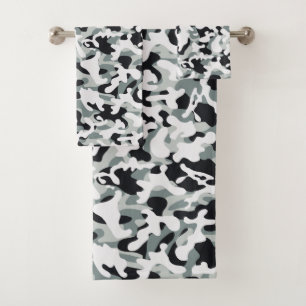 Snow Dust Camouflage  Bath Towel Set