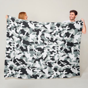 Snow Dust Camouflage Fleece Blanket