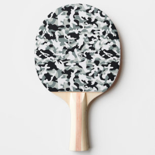 Snow Dust Camouflage Ping Pong Paddle