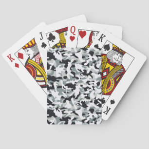 Snow Dust Camouflage Playing Cards