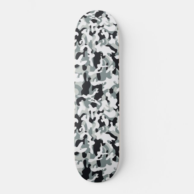 Snow Dust Camouflage  Skateboard (Front)