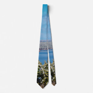 Snow Dusting At Table Rock Lake Neck Tie