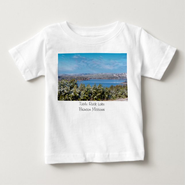 Snow Dusting At Table Rock Lake Toddler Shirt (Front)