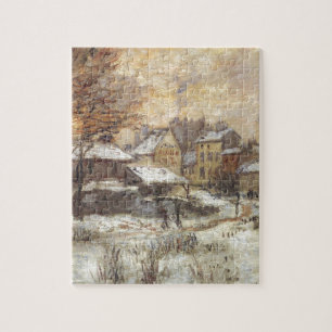 Snow Effect with Setting Sun by Claude Monet Jigsaw Puzzle