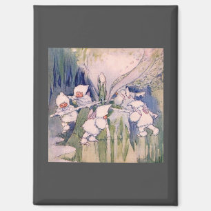 Snow Faeries Making Snow Magnet