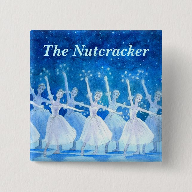 Snow Fairy Dance Square Can Badge (Front)