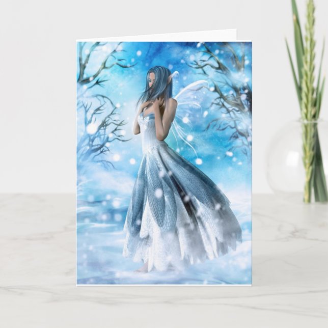 Snow Fairy Greeting Card (Front)