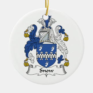Snow Family Crest Ceramic Tree Decoration