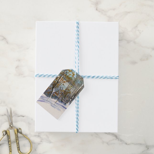 Snow fell gift tags (With Twine)
