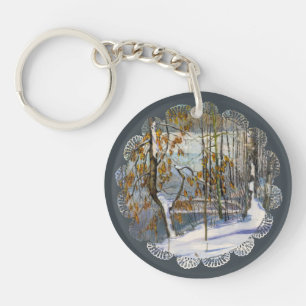 Snow fell key ring