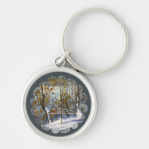 Snow fell key ring