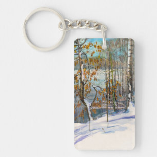 Snow fell key ring