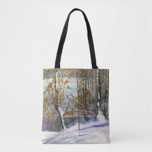 Snow fell tote bag