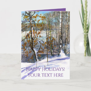 Snow fell Watercolor holiday card