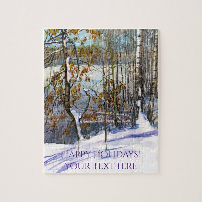 Snow fell Watercolor  Jigsaw Puzzle (Vertical)