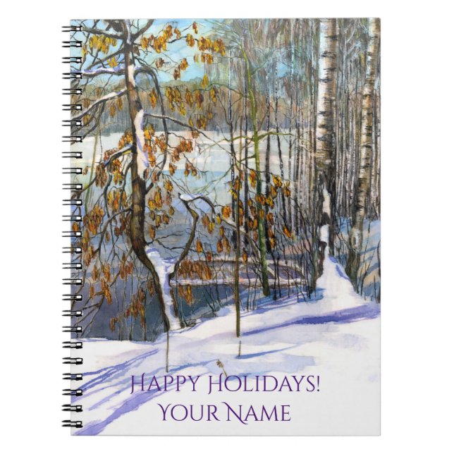 Snow fell Watercolor  Notebook (Front)
