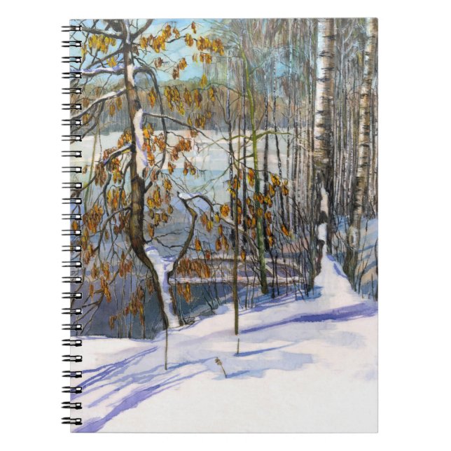 Snow fell Watercolor painting Notebook (Front)
