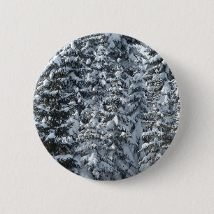 Snow Fir Tree Texture 6 Cm Round Badge