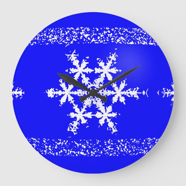 Snow Flake Acrylic Wall Clock (Front)