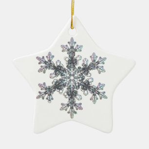 Snow flake ceramic tree decoration