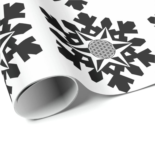 Snow flake - flower of life wrapping paper (Roll Corner)