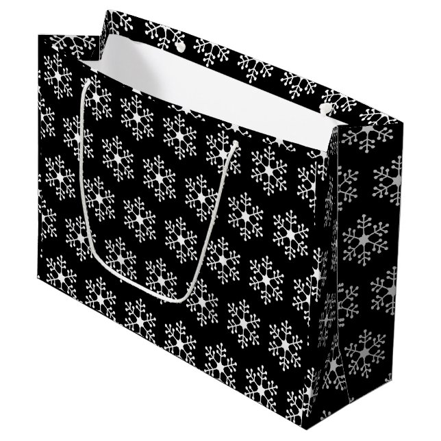 Snow Flake Gift Bag (Front Angled)