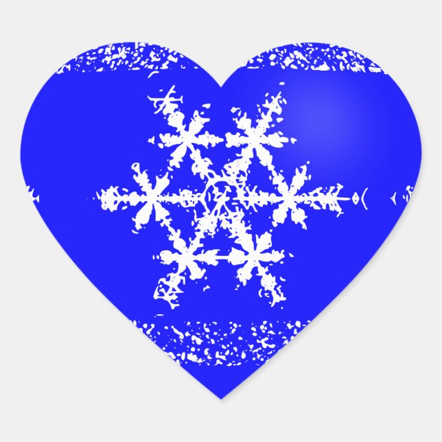 Snow Flake Heart Sticker (Front)