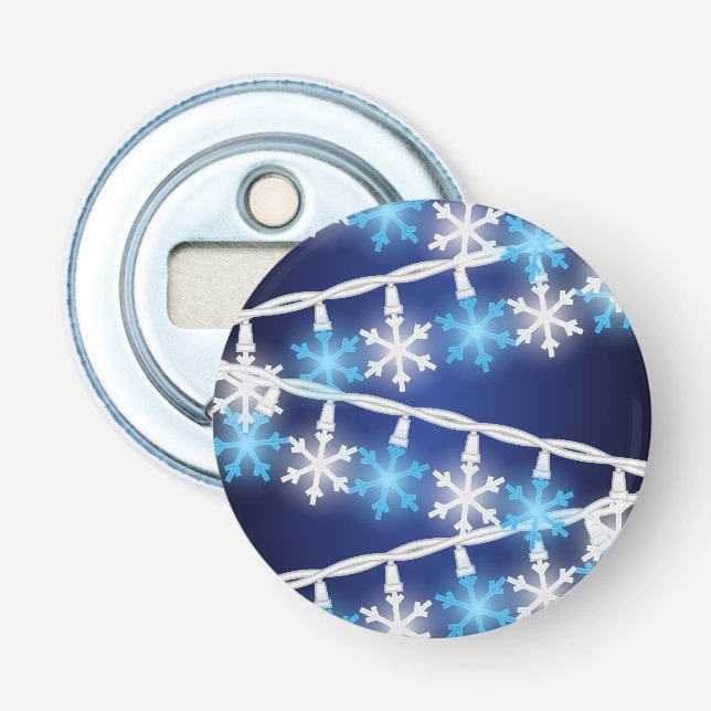 Snow Flake Lights Bottle Opener (Front)