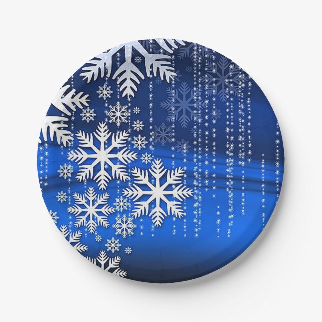 Snow Flake Paper Plate (Front)