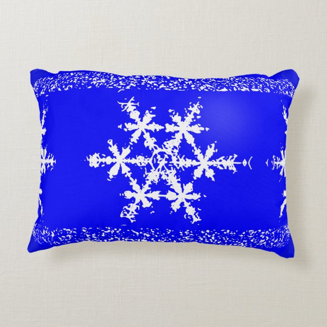 Snow Flake Throw Pillow (Back)