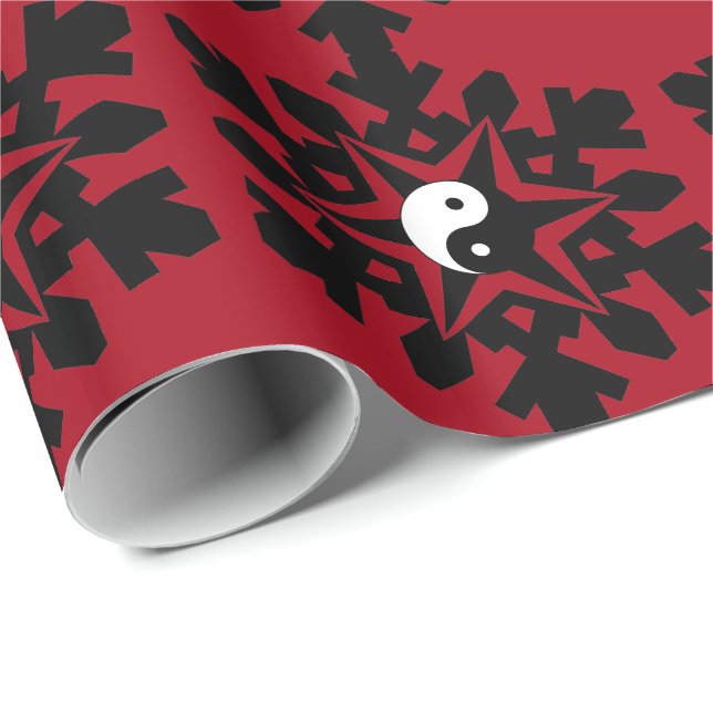 Snow flake - yin yang wrapping paper (Roll Corner)